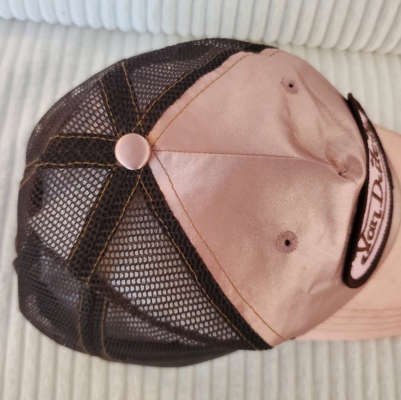 Von Dutch Vintage Pink Satin Trucker Snapback Hat - Picture 6 of 10